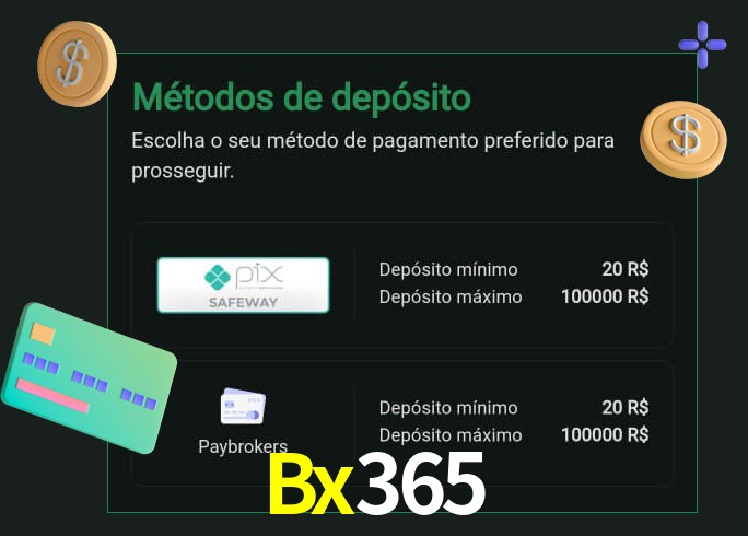 O cassino Bx365 oferece uma grande variedade de métodos de pagamento