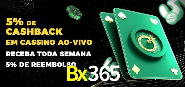 Promoções do cassino ao Vivo Bx365
